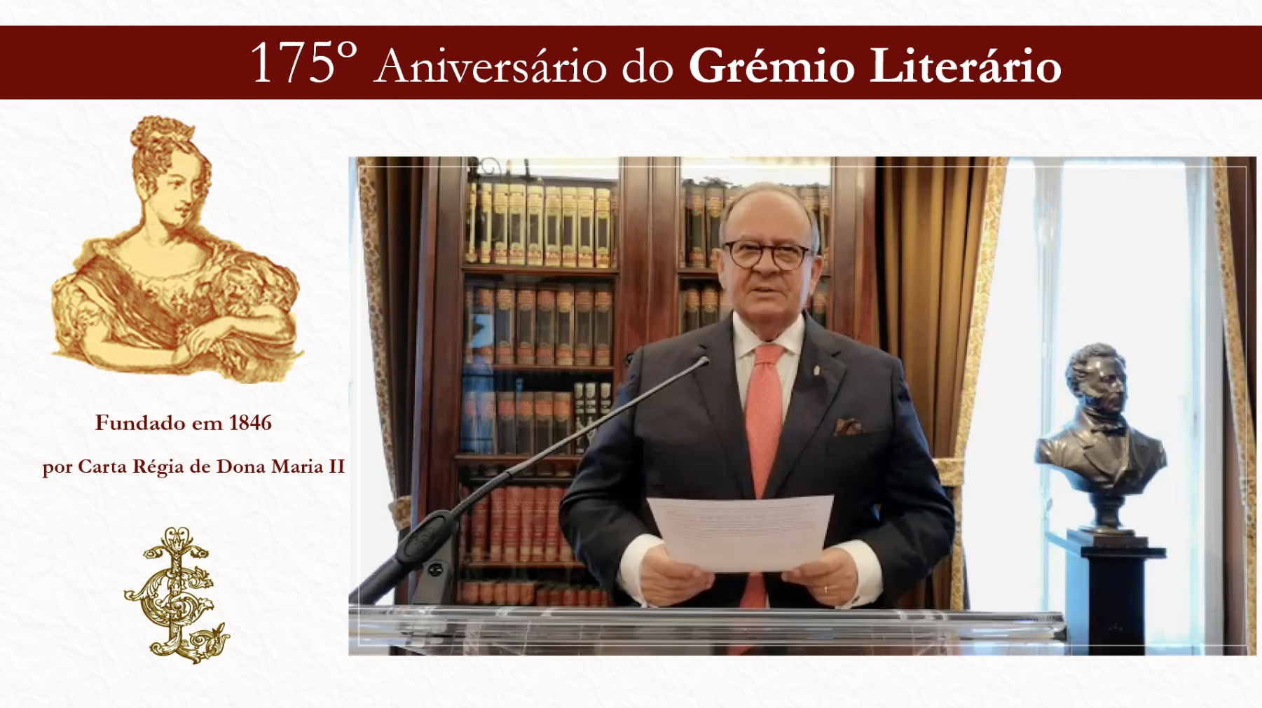 Vídeo comemorativo do 175º aniversário do Grémio Literário.